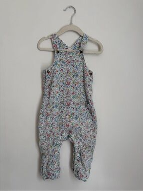 Next UK Baby Floral Cotton Baby Overalls (Size 12-18m)
